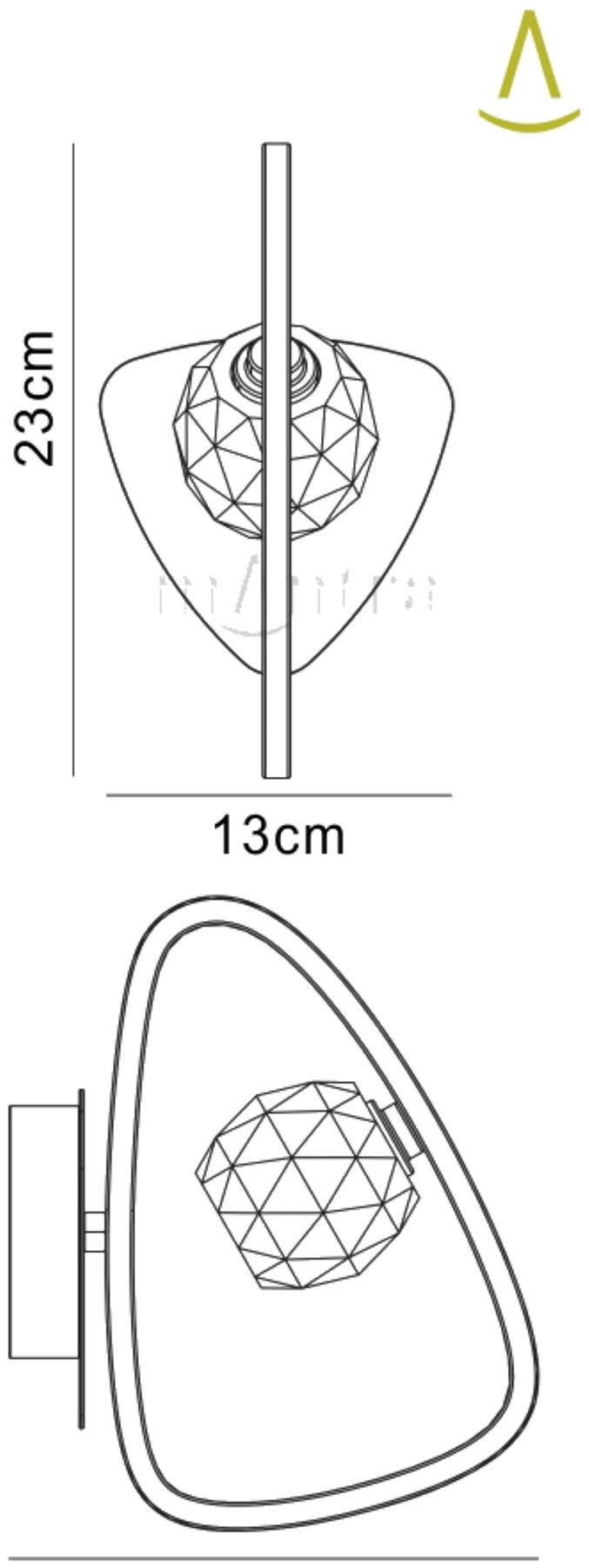 Mantra Lux Switched Wall Light 1 Light G9, Polished Chrome