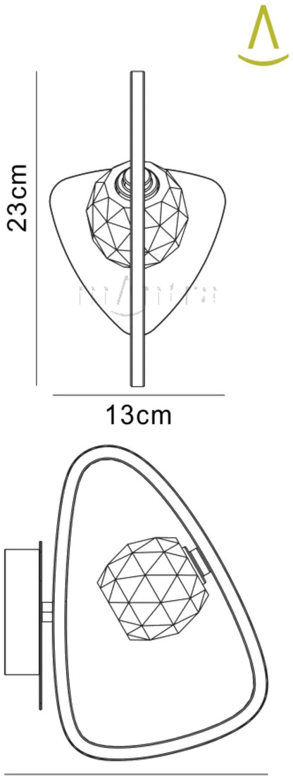 Mantra Lux Switched Wall Light 1 Light G9, Polished Chrome