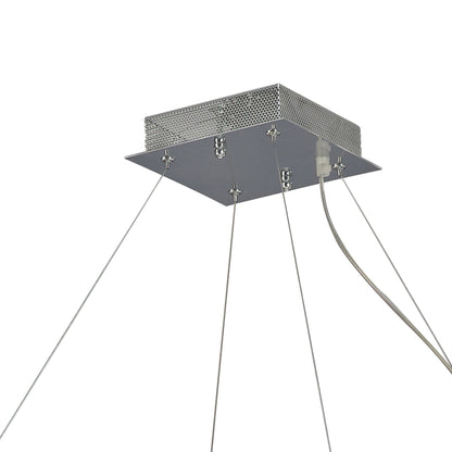 Diyas Galaxy  Square Large 36W LED 4000K Polished Chrome/Crystal Ceiling Pendant Light Fitting