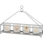 Diyas Home (DH) Athena 5 Candle Holder Medium Polished Chrome/Clear Glass Art