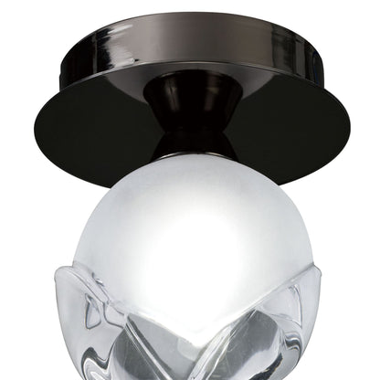 Mantra Fragma 10cm Ceiling 1 Light G9, Black Chrome