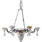 Diyas Home (DH) Tessa  6 Arm Polished Chrome/Clear Glass Ceiling Pendant Light Fitting