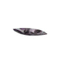 Diyas Home (DH) Elvira Glass Art Boat Platter Oval Small Silver/Black/Purple Glitter