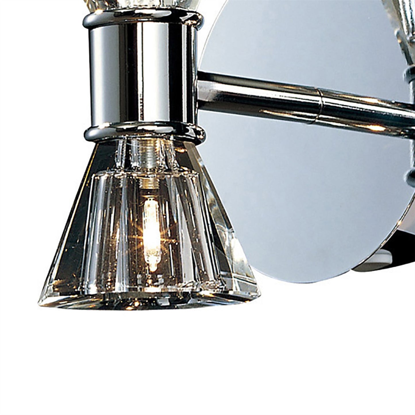 Diyas Elisa Wall Light 2 Light G4 Polished Chrome, NOT LED/CFL Compatible