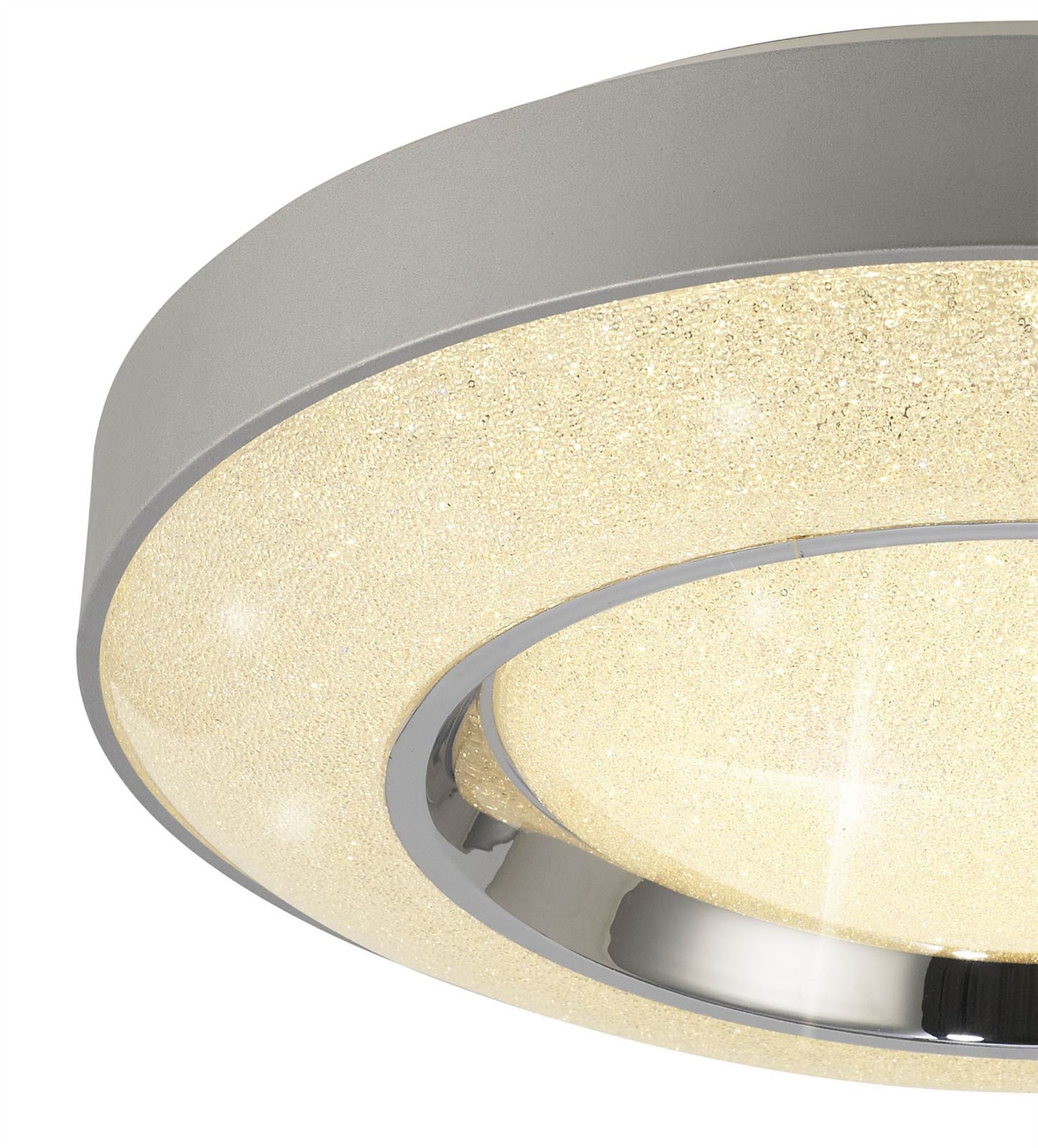 Mantra Fusion Santorini 52cm Ceiling 36W LED with Remote Control 3000K-6000K, 2400lm, Polished Chrome/Silver, 3yrs Warranty Ceiling