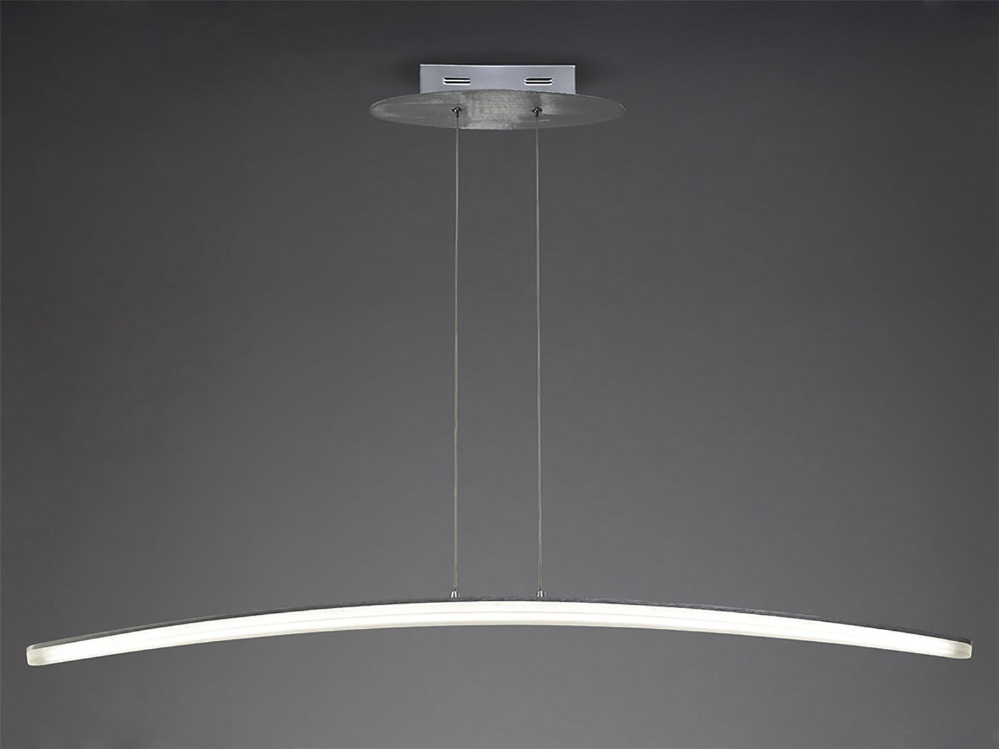 Mantra M4080 Hemisferic Linear Pendant 28W LED 110cm Bar 3000K, 1800lm, Satin Aluminium/Frosted Acrylic, 3yrs Warranty