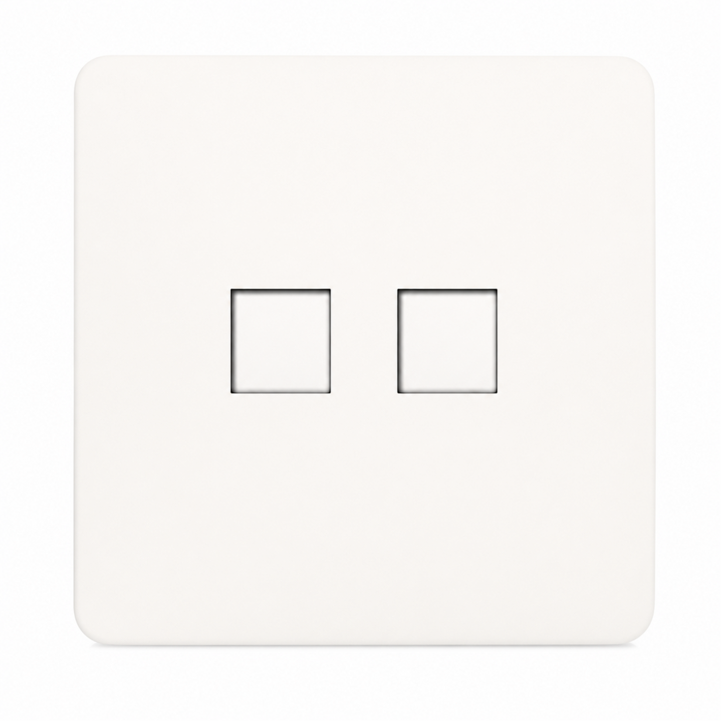 Trendi Switch 2 Gang Cat 3 Telephone Secondary Socket in Matt White - ART-2TLPMWH