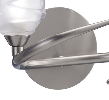 Mantra M1815/S Loop Wall Light Switched 2 Light G9 ECO, Satin Nickel - M1815/S