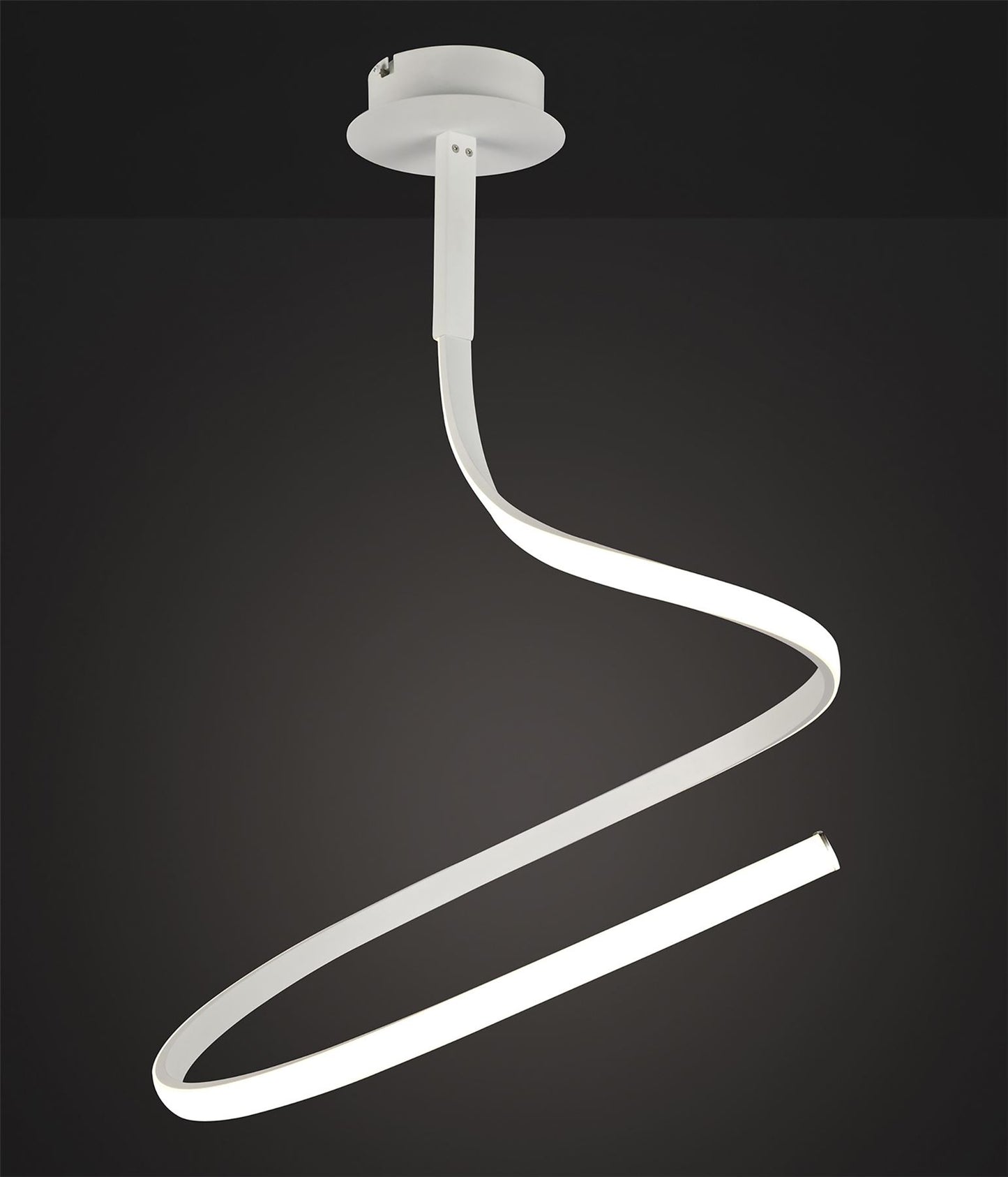 Mantra Nur 53cm Blanco Semi Flush Simple Lamp, 30W LED 4000K, 2400lm, Dimmable, White/Frosted Acrylic, 3yrs Warranty