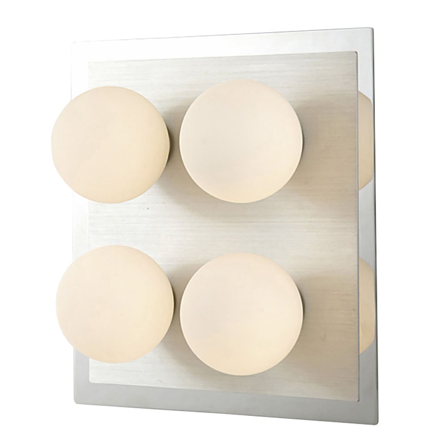 Diyas IP44 Globe Flush  Light G9 4 Light G9 In Polished Chrome & Aluminium/Opal Glass Ceiling Light Fitting