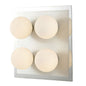 Diyas IP44 Globe Flush  Light G9 4 Light G9 In Polished Chrome & Aluminium/Opal Glass Ceiling Light Fitting