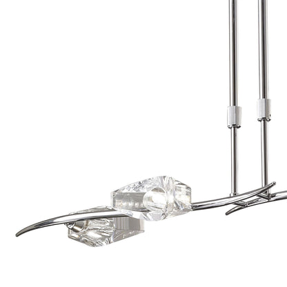 Mantra M1456 Eclipse Linear Telescopic 4 Light G9 Bar, Polished Chrome