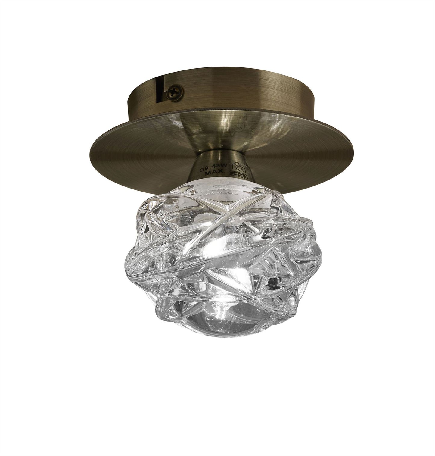 Mantra M4075 Maremagnum Ceiling 1 Light G9, Antique Brass