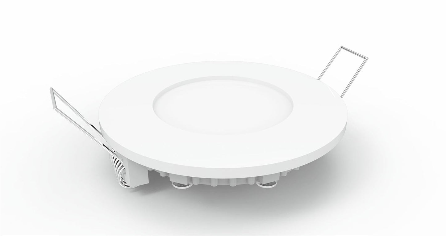 Techtouch Intego R Ecovision Intego Recessed Ecovision, 90mm, Round, 3W LED, Cool White, 4000K, 240lm, 120°, White Frame, Inc. Driver, Cut Out: 70mm, 2yrs Warranty