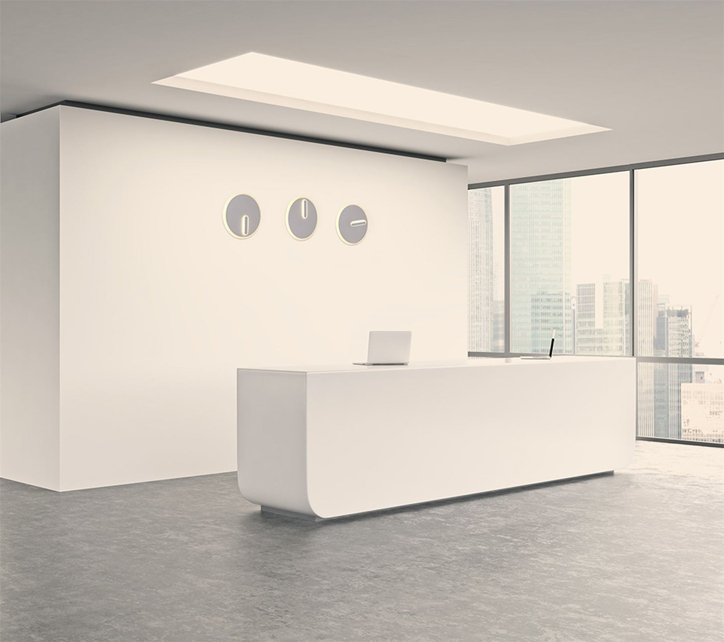 Mantra Fusion Clock 46.8cm Ceiling 47cm Round, 40W LED, 4000K, 2800lm, Sand White, 3yrs Warranty Ceiling
