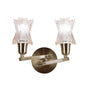 Mantra Alaska GU10 Wall Light Switched 2 Light L1/SGU10, Antique Brass, CFL Lamps INCLUDED