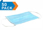 Deco Additions Disposable Basic Mask, (Pack 50) High Standard PP Non-Woven Fabrics, Filtering Effects Of Raw Materials =95%, Breathable and Comfortable.