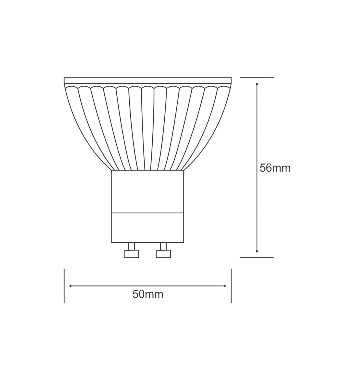 Luxram Multi-LED GU10 Closed 0.8W White 6400K (10/5) LED
