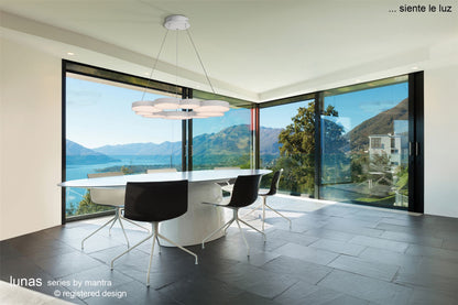Mantra Fusion M5760 Lunas Pendant 80cm Diameter 76W LED 3000K, 3700lm, RF Remote Control White, 3yrs Warranty