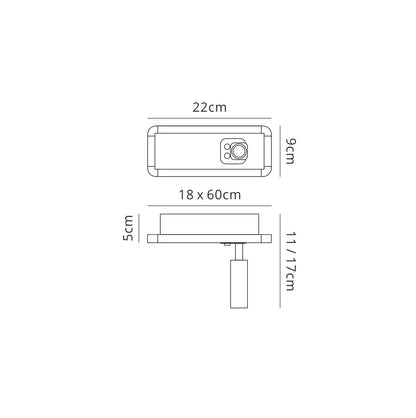 Mantra M5256 Ibiza Wall Light Single Head with Backlit Light 10W LED Satin Nickel 4000K, 700lm,, 3yrs Warranty