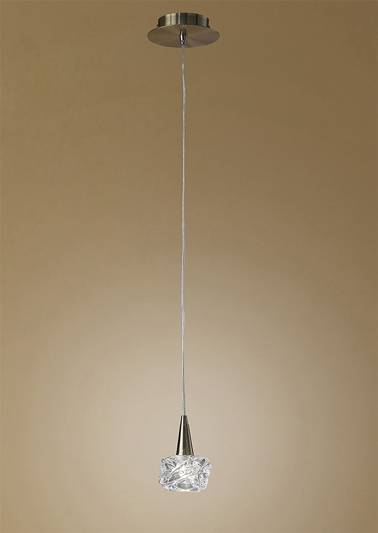 Mantra M4076 Maremagnum Pendant 1 Light G9, Antique Brass