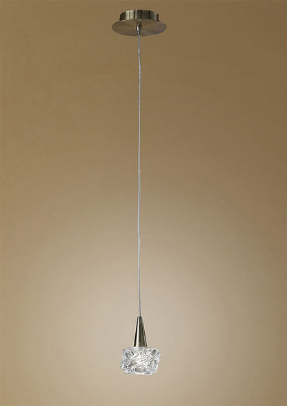 Mantra M4076 Maremagnum Pendant 1 Light G9, Antique Brass