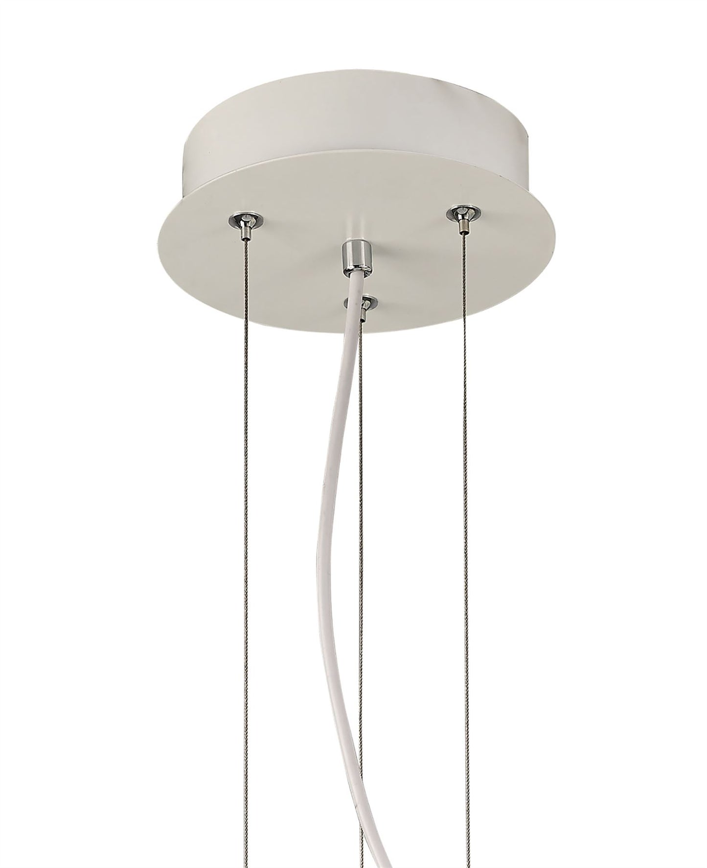 Mantra M4840 Argenta Pendant Small 18W LED 3000K, 1800lm, Matt White/Silver/White Acrylic, 3yrs Warranty