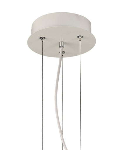 Mantra M4840 Argenta Pendant Small 18W LED 3000K, 1800lm, Matt White/Silver/White Acrylic, 3yrs Warranty