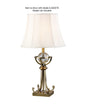 Diyas Elmo Large Crystal Table Lamp WITHOUT SHADE 1 Light E27 Antique Brass