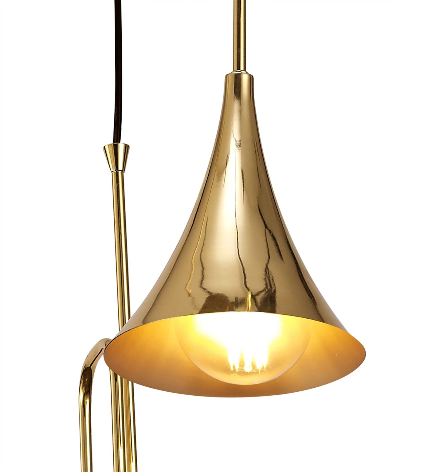 Mantra Jazz Oro M5896 Jazz Pendant, 44cm Round, 3 x E27 (Max 20W), Polished Gold