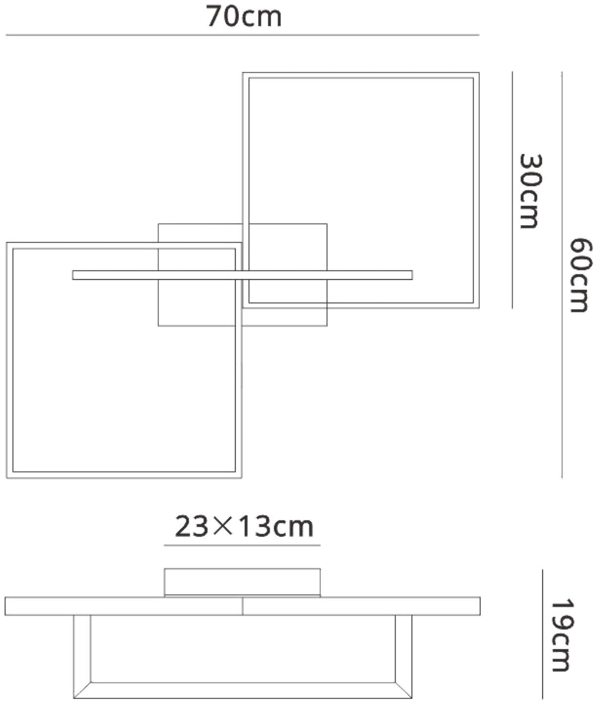 Mantra Fusion Mural Rectangular Ceiling Light, 48W LED, 3000K, 3840lm, IP20, Matt White, 3yrs Warranty