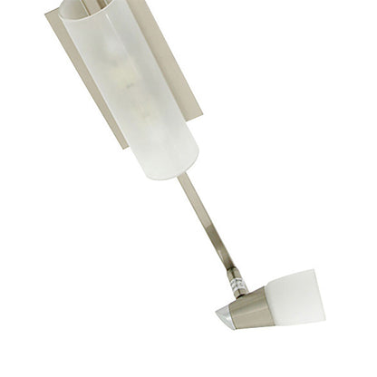 Diyas Anna On Linear Bar 4 Light G9 Satin Chrome/Opal & Frosted Glass