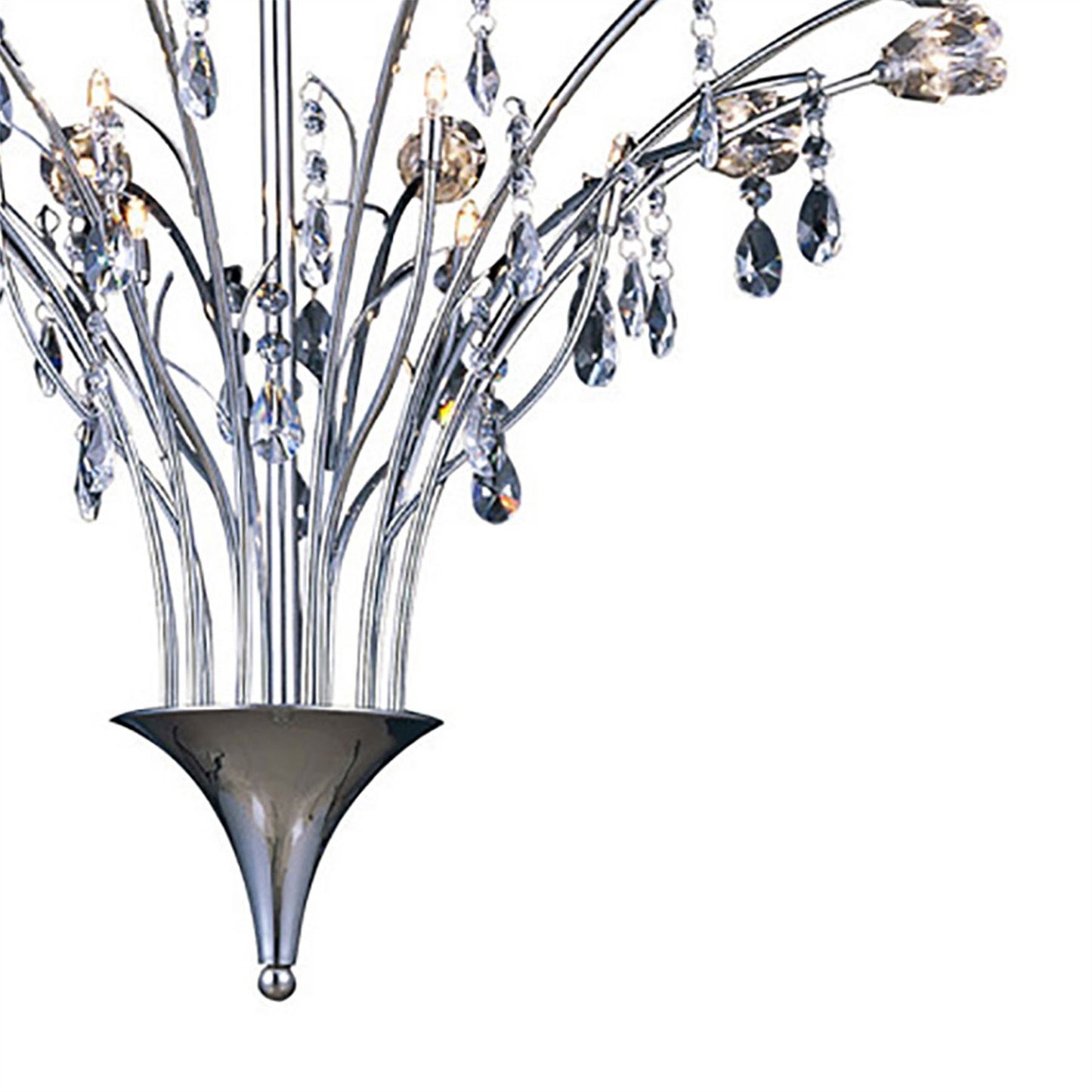 Diyas Bouquet 66cm  18 Light G4 Polished Chrome/Crystal, NOT LED/CFL Compatible Ceiling Pendant Light Fitting