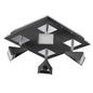Mantra Fusion Filippo Spot Light 4 Light LED Square 20W 3000K, 1750lm, Matt Black/Polished Chrome, 3yrs Warranty