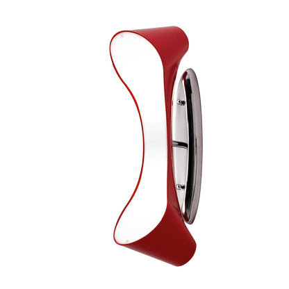 Mantra M1564 Ora Wall Light 2 Light E27, Gloss Red/White Acrylic/Polished Chrome