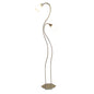 Diyas Chievo Floor Lamp with In-Line Dimmer 2 Light G9 Satin Chrome/Frosted Glass, NOT LED/CFL Compatible