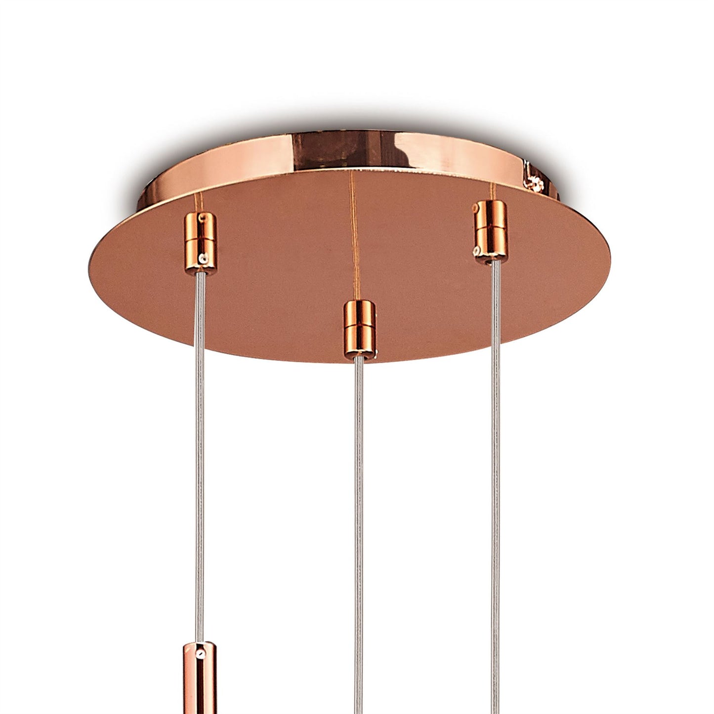 Deco Regina Pendant 3 Light G9 Copper/Copper Glass