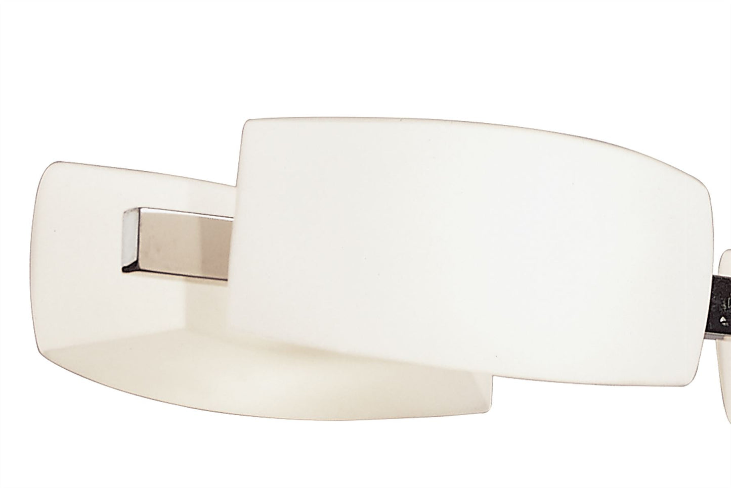 Mantra Lupa Rectangular Telescopic Pendant Bar 6 Light G9, Polished Chrome/Frosted White Glass