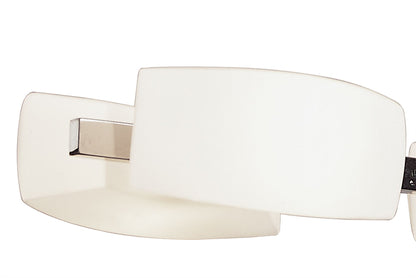 Mantra Lupa Rectangular Telescopic Pendant Bar 6 Light G9, Polished Chrome/Frosted White Glass