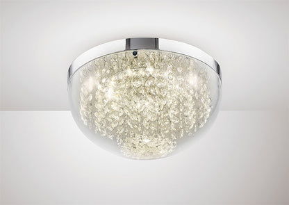 Diyas Harper Medium  12W 950lm LED 4000K Polished Chrome/Crystal, 3yrs Warranty - IL80011 Crystal Ceiling Light Fitting