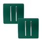 Trendi 2 Gang 2 Way 240V Screwless Artistic Modern Glossy 10 Amp Chrome Rocker Electrical Wall Light Switch in Dark Forest Green (2 pack)