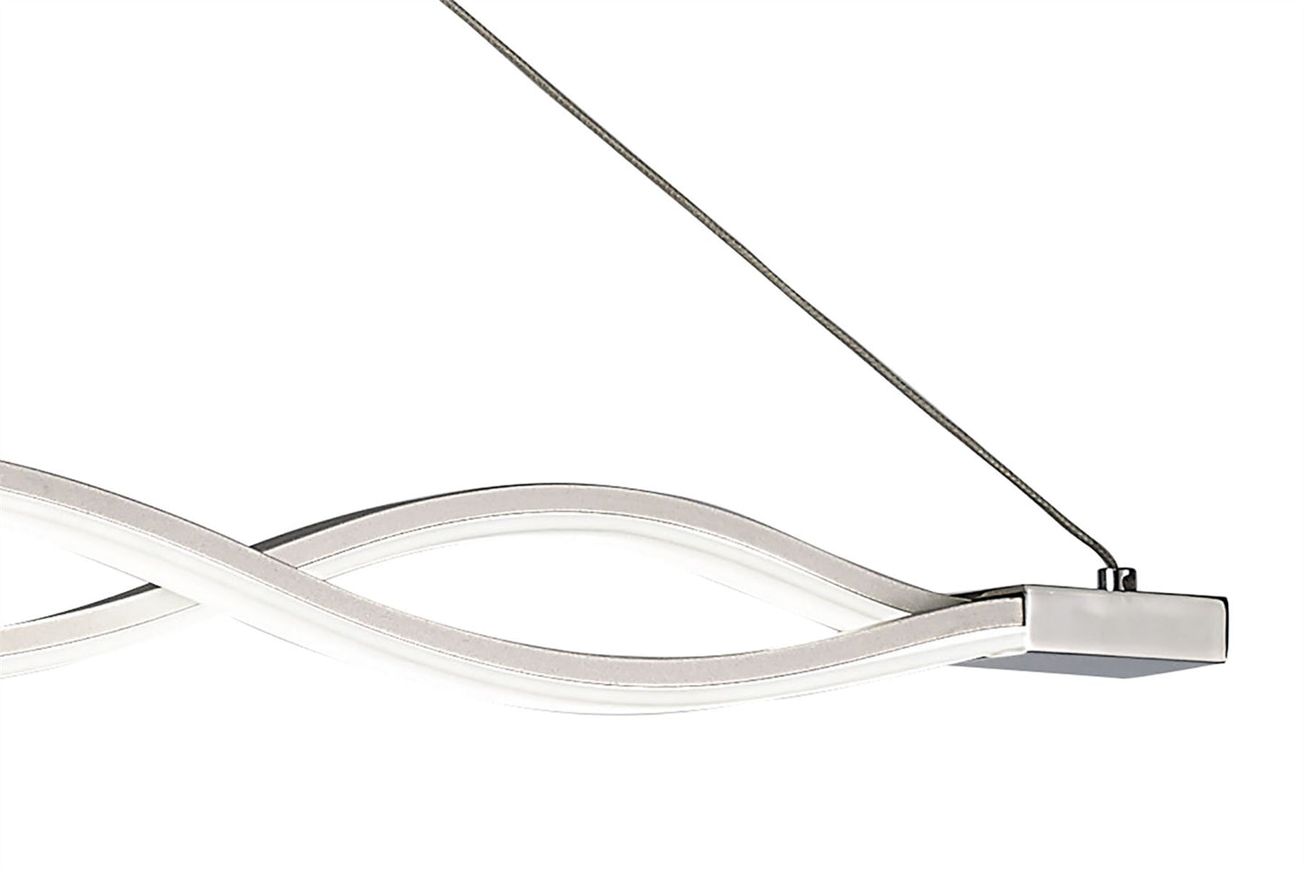 Mantra M4860 Sahara Linear Pendant 36W LED 3000K, 2520lm, Silver, Frosted Acrylic, Polished Chrome, 3yrs Warranty