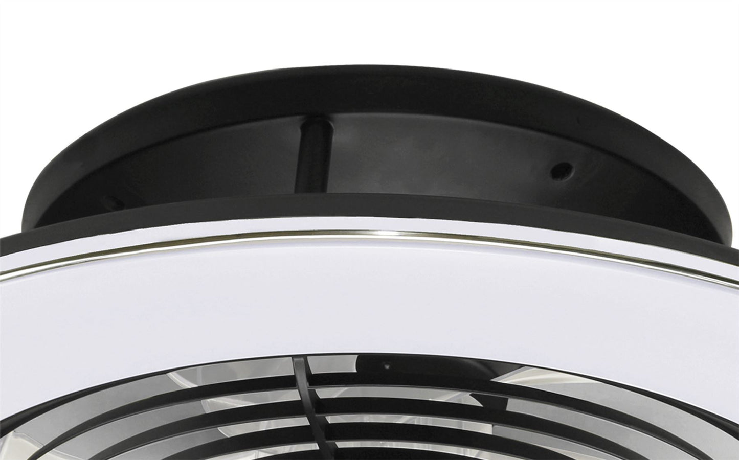 Alisio 63cm 70W LED Dimmable Ceiling Light With Built-In 35W DC Reversible Fan, BlackWhite Finish c/w Remote Control and APP Control, 4900lm