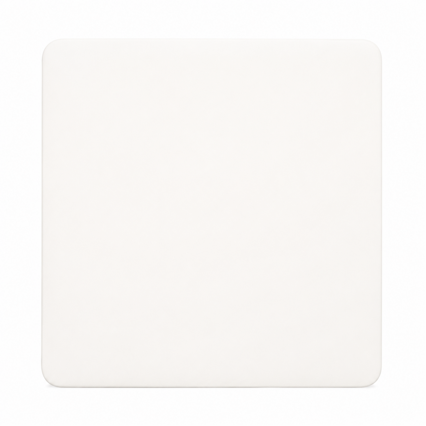 Trendi 1 Gang Artistic Modern Glossy Tactile Single Blanking Plate in Matt White - ART-BLKMWH