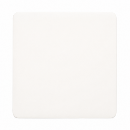 Trendi 1 Gang Artistic Modern Glossy Tactile Single Blanking Plate in Matt White - ART-BLKMWH