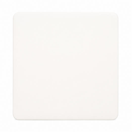 Trendi 1 Gang Artistic Modern Glossy Tactile Single Blanking Plate in Matt White - ART-BLKMWH
