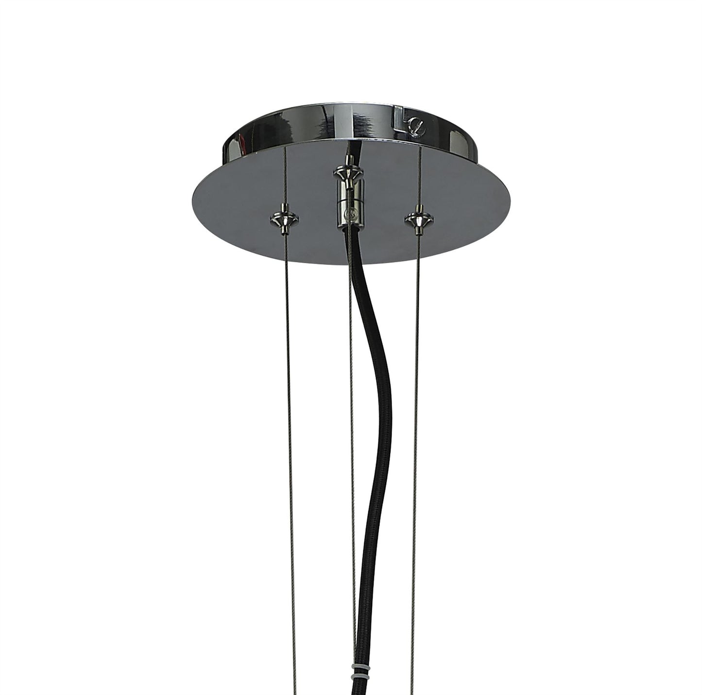 Mantra M3721 Miss Pendant 3 Light E27, Gloss Black/Polished Chrome