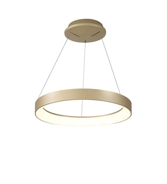 Mantra Fusion Niseko Ring Pendant 45cm 30W LED, 3000K-6000K Tuneable, 2100lm, Remote Control, Gold, 3yrs Warranty