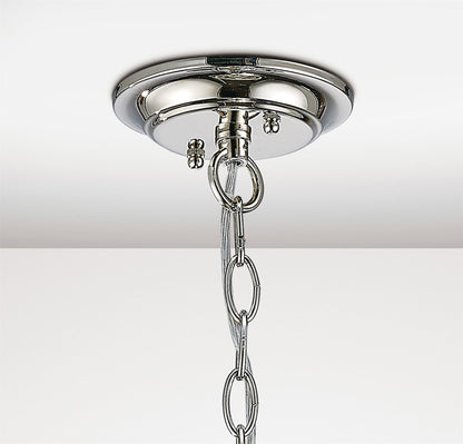 Diyas Adina  4 Light E14 Polished Nickel/Crystal Ceiling Pendant Light Fitting