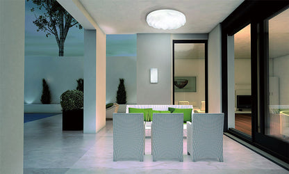 Mantra M5040 Arena Ceiling/Wall Light Large Round 45W LED IP44 3000K, 4050lm, Matt White/White Acrylic, 3yrs Warranty